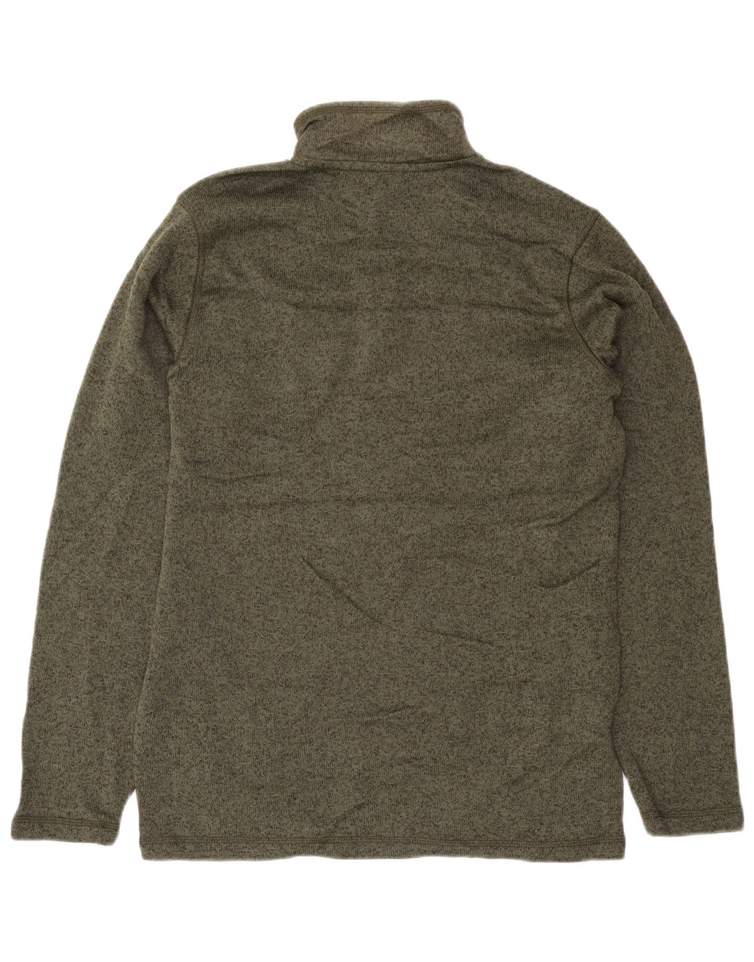 Eddie Bauer Felpa da uomo con collo alto e bottoni, media cachi chiazzata
