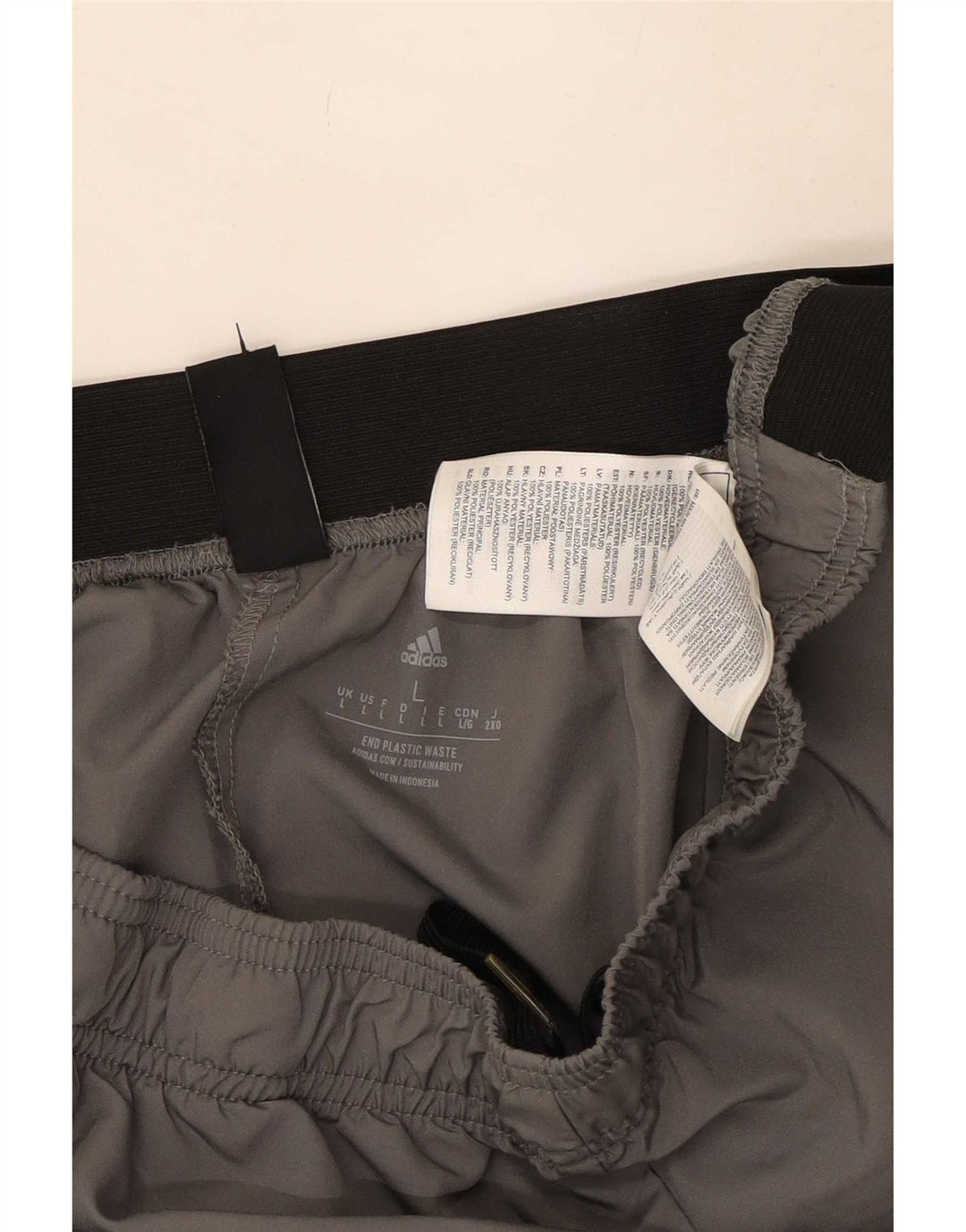 Pantaloncini sportivi Adidas Aeroready da uomo grandi in poliestere color block grigio
