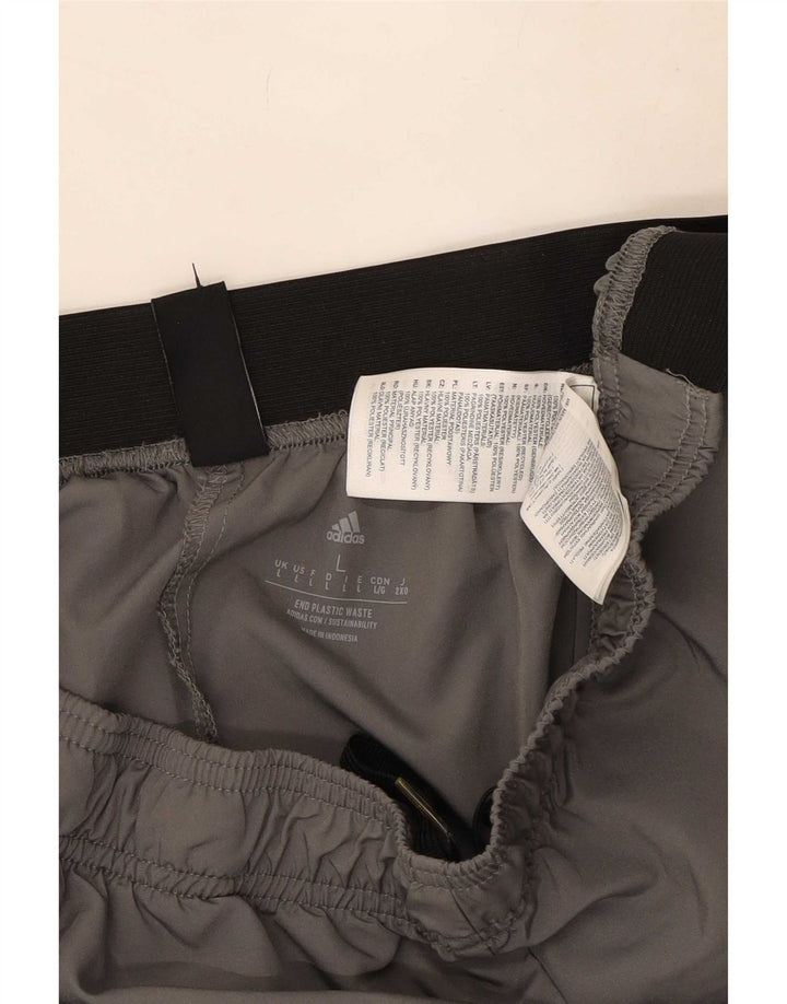 Pantaloncini sportivi Adidas Aeroready da uomo grandi in poliestere color block grigio