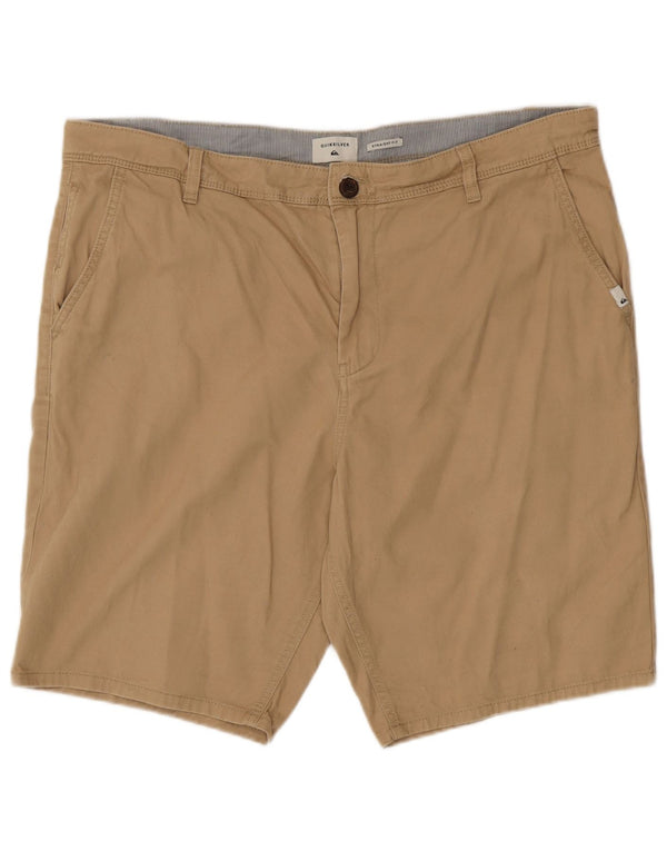 Pantaloncini chino da uomo dal taglio dritto Quiksilver W38 XL in cotone beige