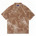 Camicia a maniche corte da uomo Jack & Jones con motivo astratto in viscosa beige medio