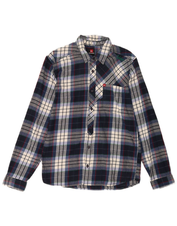 Camicia Quiksilver da ragazzo in flanella 15-16 anni a quadri blu navy