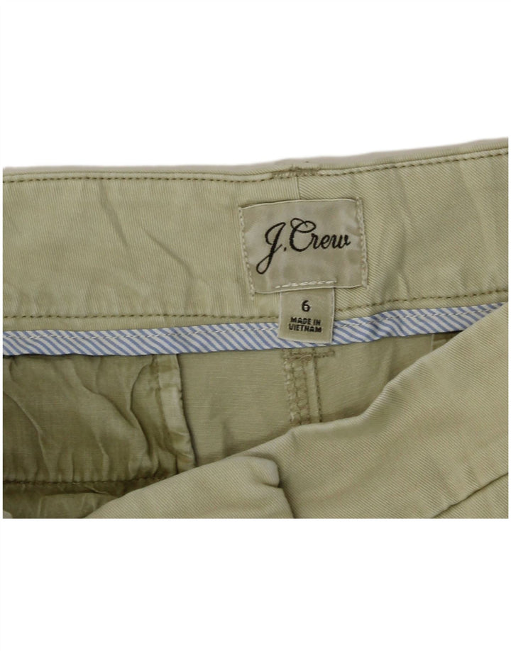 Pantaloncini chino da donna J. Crew US 6 medi W30 cotone kaki