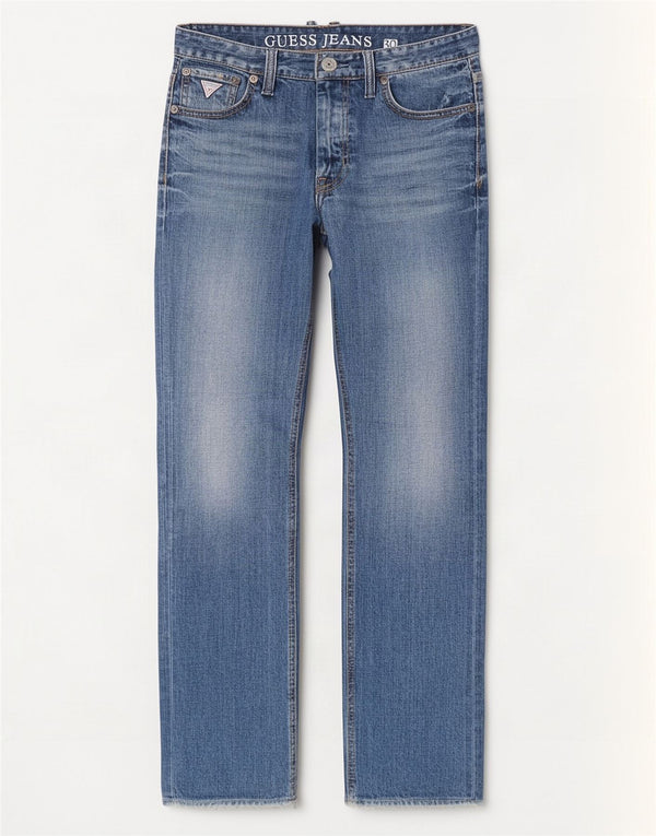 Jeans dritti da uomo Guess W30 L33 in cotone blu