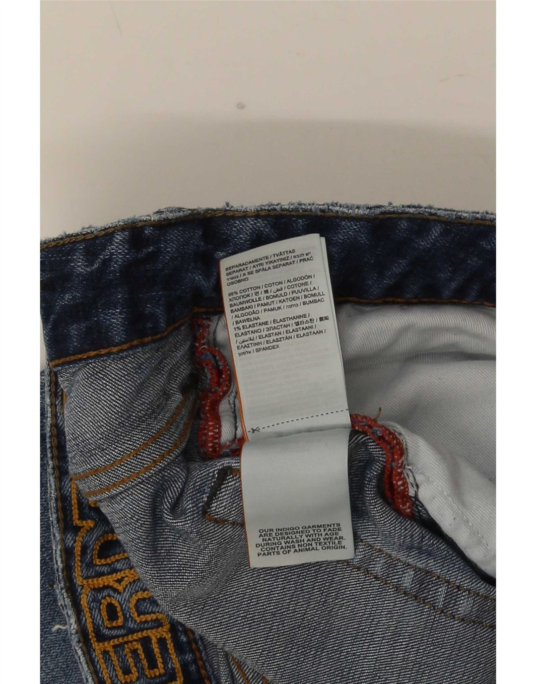 Jeans dritti da uomo Superdry W34 L29 cotone blu