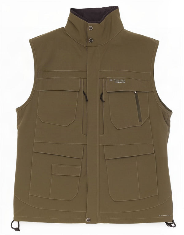 Gilet utility da uomo Columbia UK 38 nylon kaki medio
