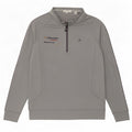 Calvin Klein Uomo Graphic Zip Neck Pullover Tuta da ginnastica Top Large Grigio