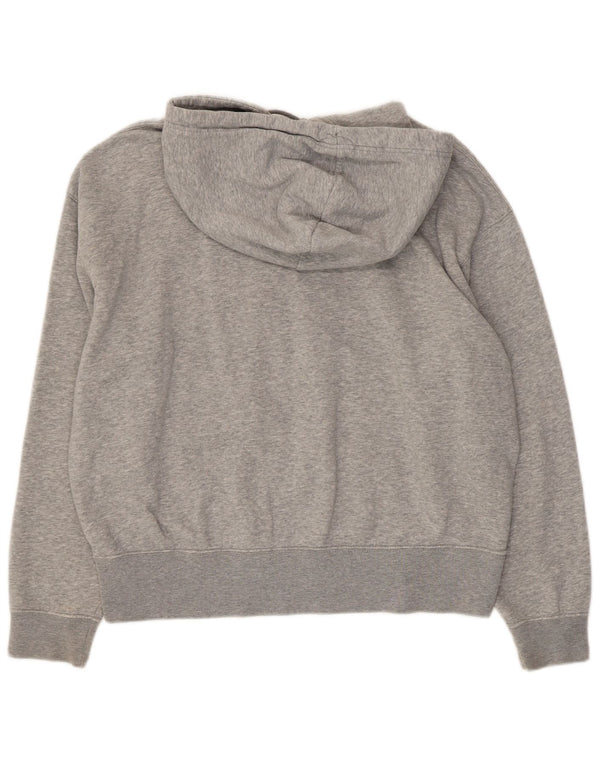 Maglione oversize con cappuccio da donna NIKE UK 10 piccolo cotone chiazzato grigio