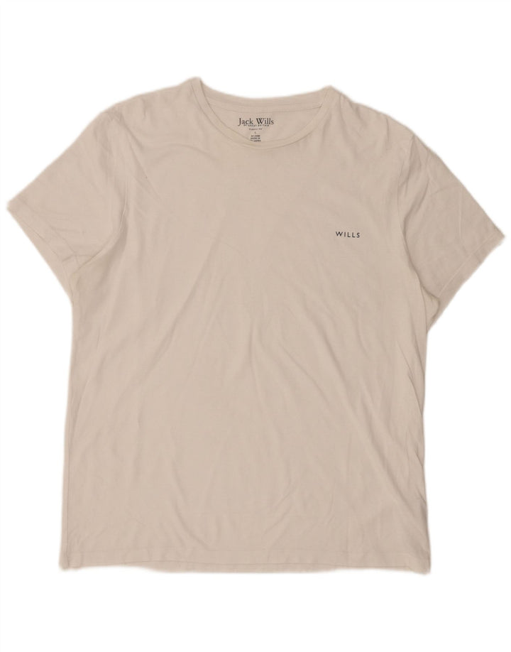 T-shirt da uomo dalla vestibilità classica Jack Wills Top grande in cotone bianco