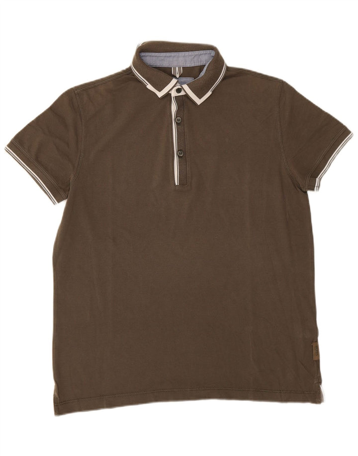 Polo Hugo Boss da uomo vestibilità regolare piccola in cotone kaki
