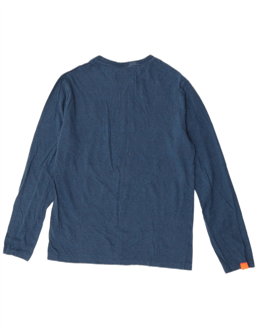 Top da uomo a maniche lunghe Superdry in cotone blu navy medio