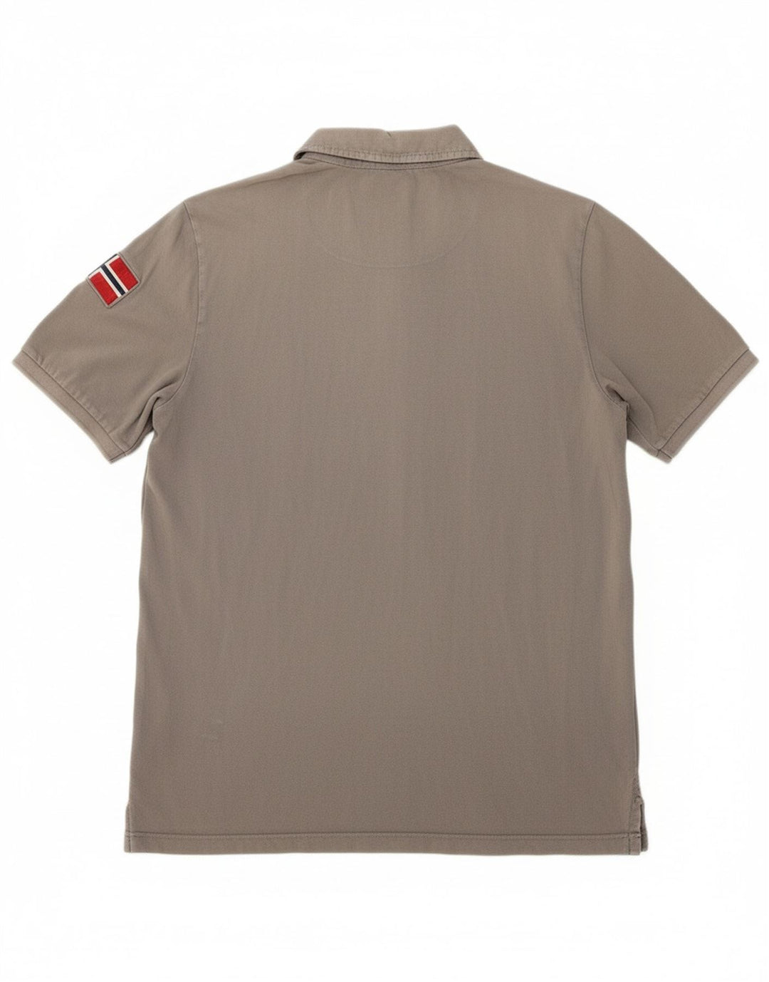 NAPAPIJRI Mens Polo Shirt Large Grey Cotton