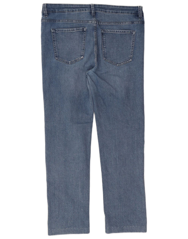 Marks & Spencer Womens Straight Jeans UK 14 Large W32 L27 Blue Cotton