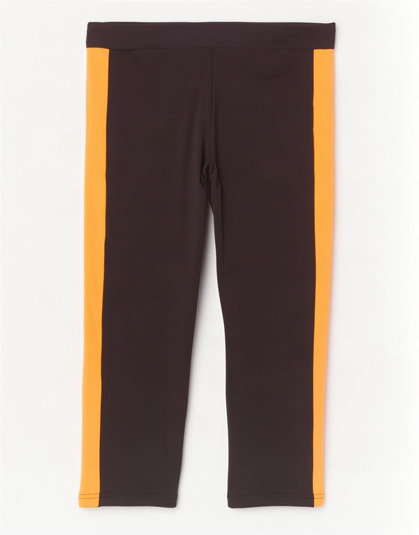 Leggings Adidas Capri da donna UK 16/18 Large Nero Colourblock Poliestere