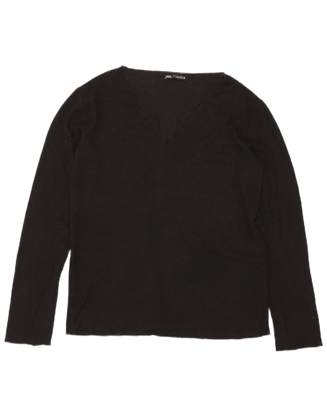 Top Zara da donna a maniche lunghe UK 18 XL Nero