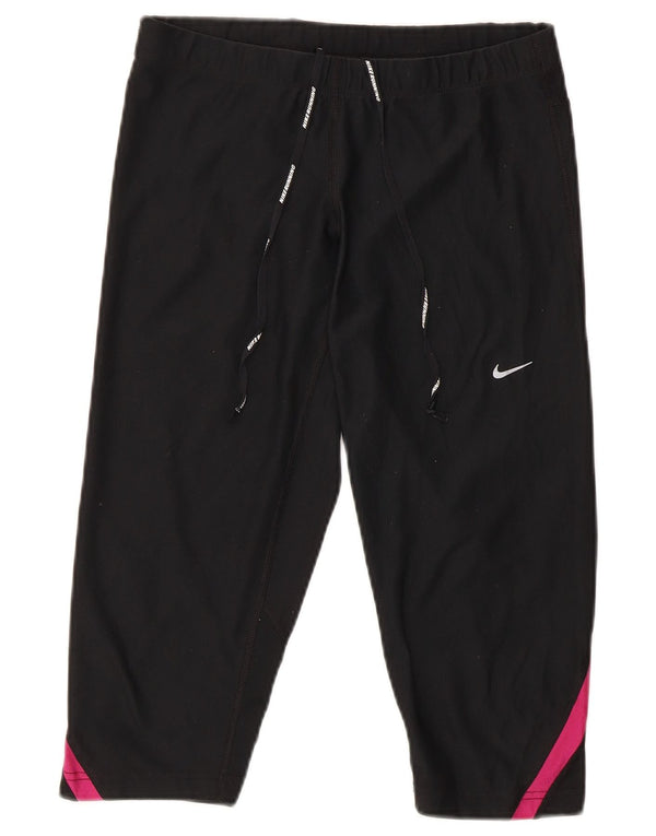 Leggings Nike Donna Fit Dry Capri Medium Black Colorblock Sport