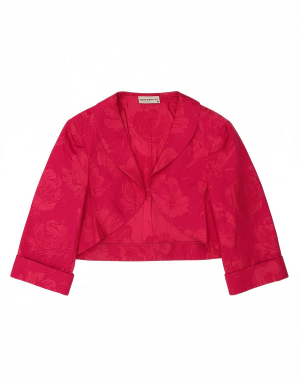 JOHN BENTLEY Womens 3/4 Sleeve Bolero Top UK 12 Medium  Pink Floral