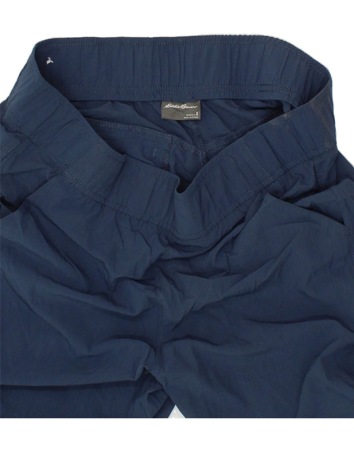 EDDIE BAUER Womens Slim Casual Trousers Small W28 L30 Navy Blue Polyester Vintage Eddie Bauer and Second-Hand Eddie Bauer from Messina Hembry 
