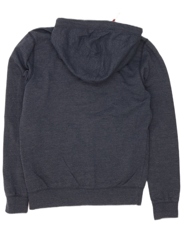 Maglione con cappuccio e zip da uomo Tommy Hilfiger piccolo in cotone blu navy