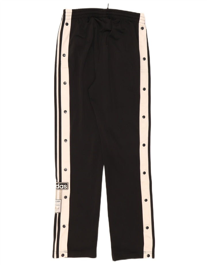 Pantaloni da tuta con grafica Adidas da uomo piccoli in poliestere color block nero