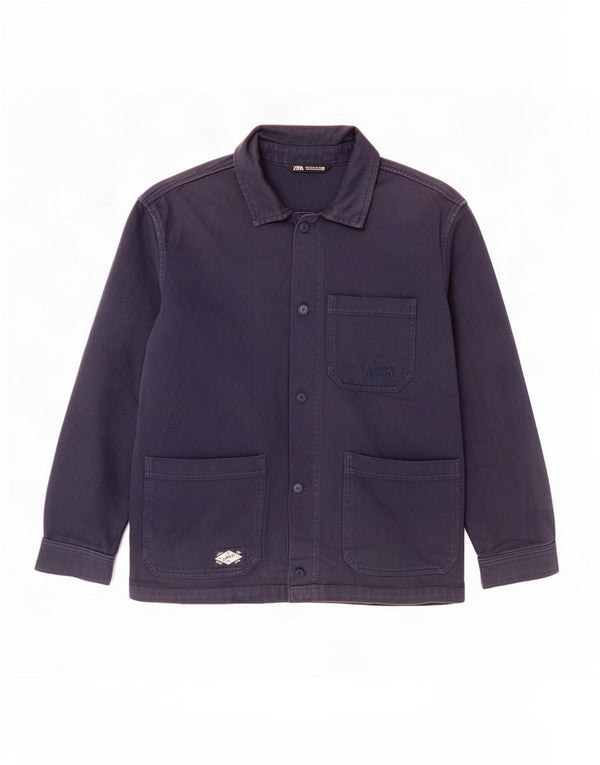 Giacca utility da uomo Zara UK 42 XL Cotone blu navy