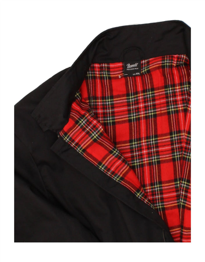 BRANDIT Mens Bomber Jacket UK 44 2XL Black Polyester Vintage Brandit and Second-Hand Brandit from Messina Hembry 