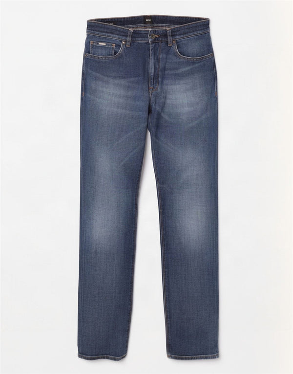 Jeans dritti da uomo Hugo Boss W30 L32 cotone blu