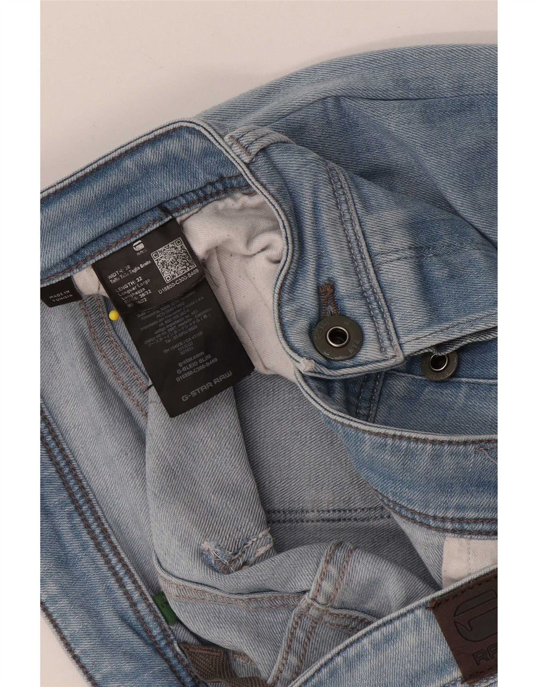 Jeans slim da uomo G-Star W36 L32 cotone blu