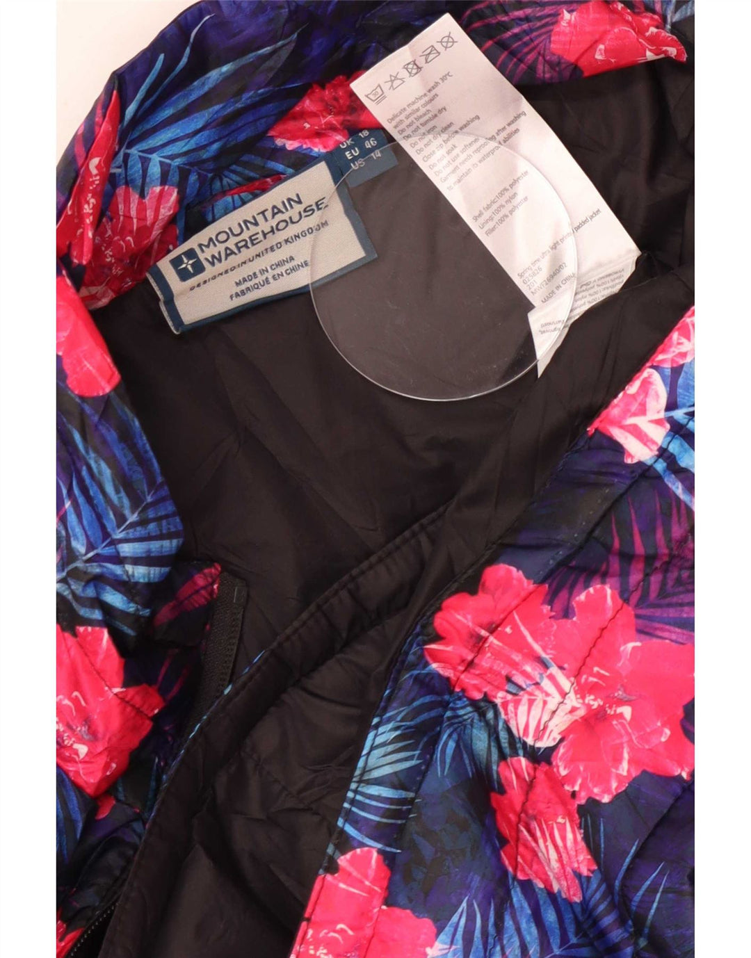 Giacca imbottita da donna Mountain Warehouse UK 18 XL floreale multicolore