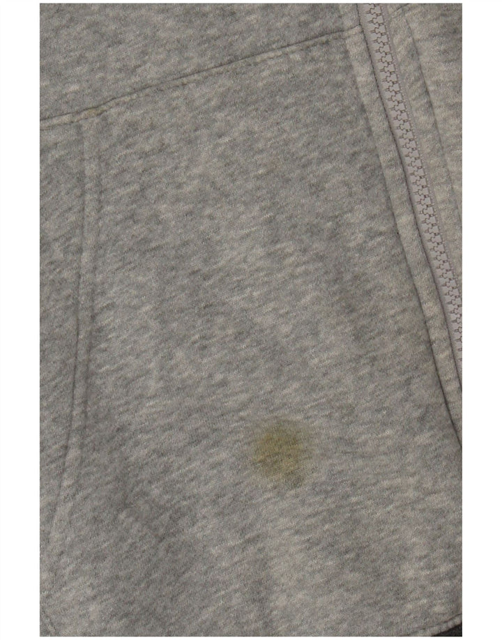 Felpa con cappuccio e zip Nike da uomo in cotone screziato grigio medio