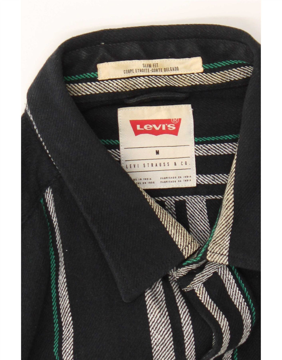 Camicia Levi's da uomo slim fit in flanella a quadri blu navy medio