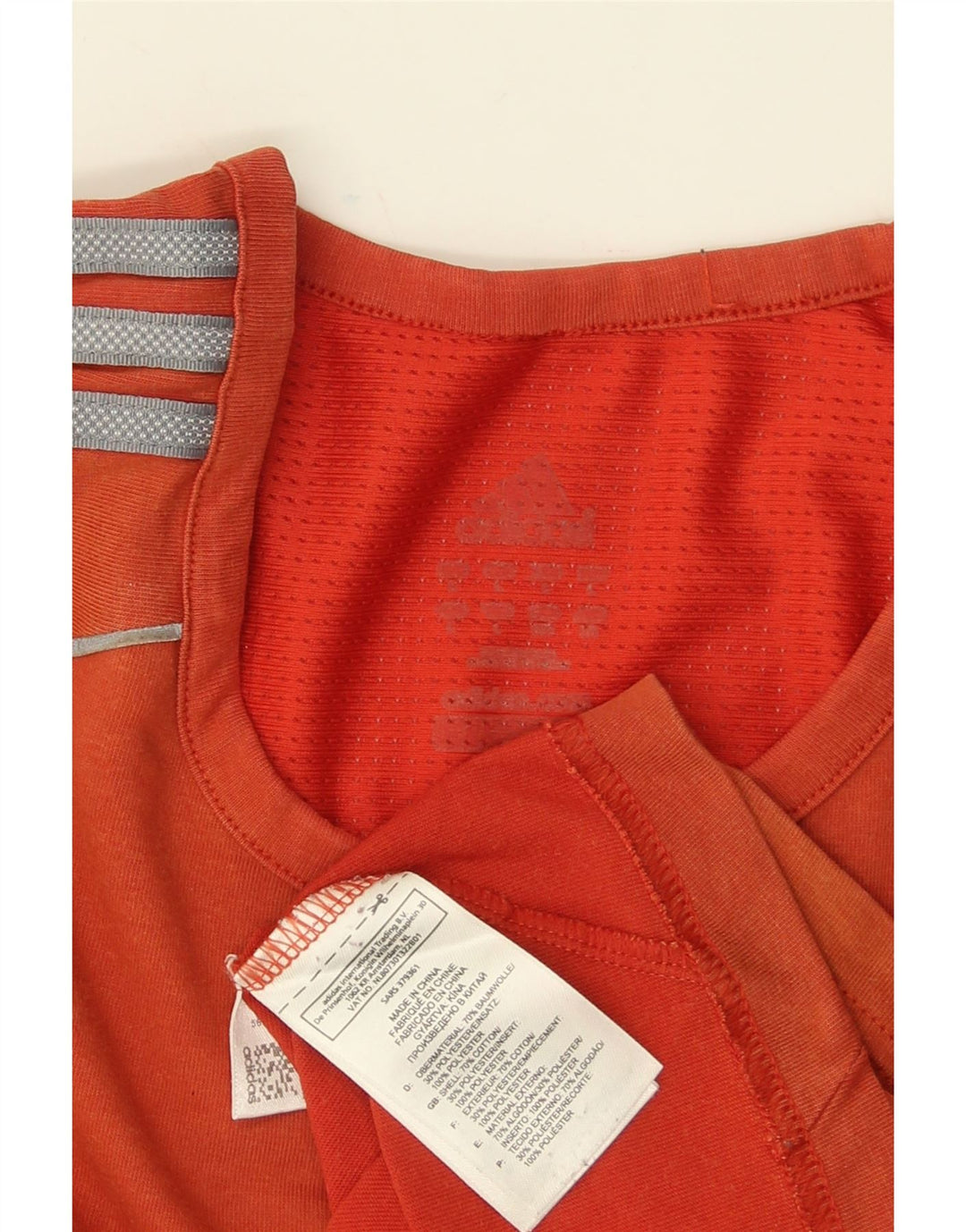 T-shirt da uomo ADIDAS Top Large in cotone color block arancione