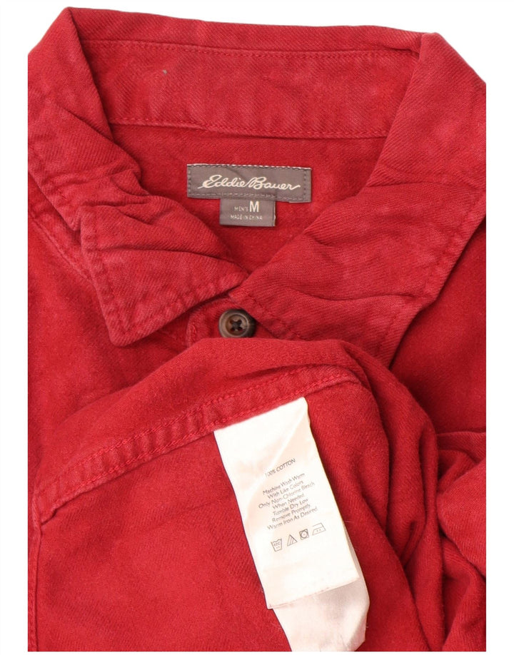 Camicia da uomo in flanella di Eddie Bauer, cotone rosso medio