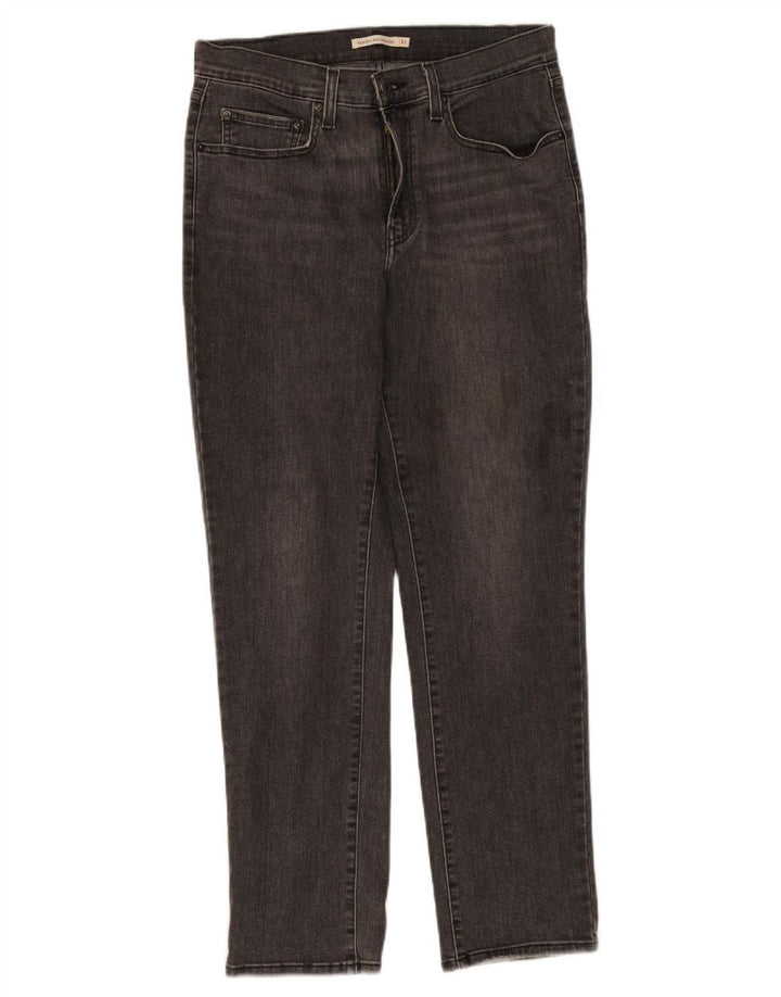 Jeans dritti a vita alta Levi's 724 da donna W31 L29 cotone grigio