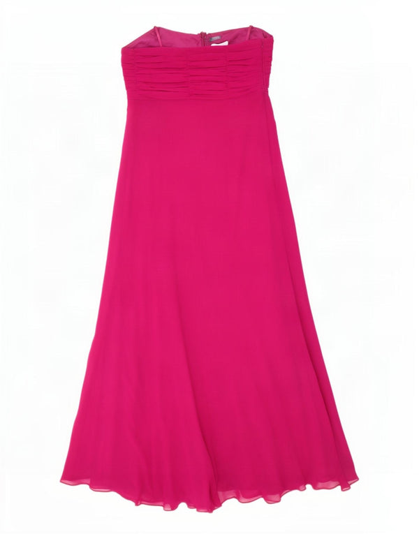Abito maxi senza spalline da donna Debut UK 12 Poliestere bordeaux medio