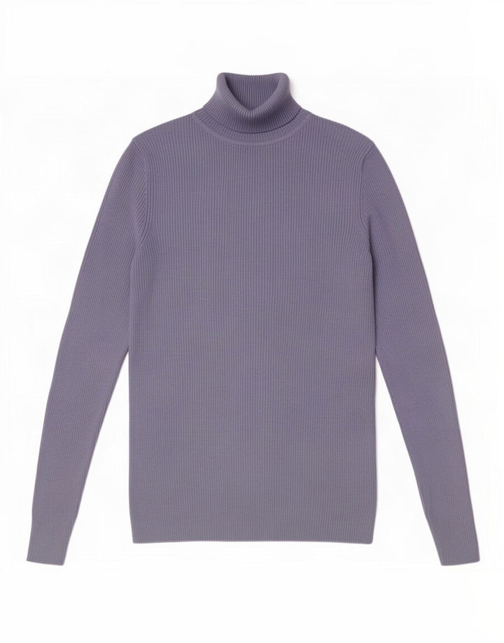 Maglione maglione a collo alto da donna Marks & Spencer UK 12 Viscosa blu medio