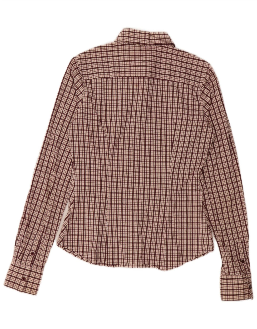 Camicia da donna Tommy Hilfiger US 6 cotone a quadri marrone medio