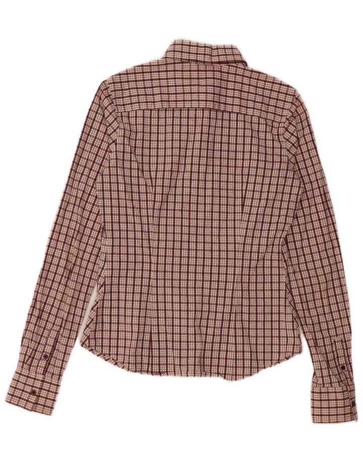 Camicia da donna Tommy Hilfiger US 6 cotone a quadri marrone medio