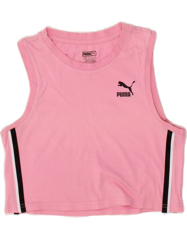 PUMA Womens Sleeveless Crop Top UK 8 Small Pink Vintage Puma and Second-Hand Puma from Messina Hembry 