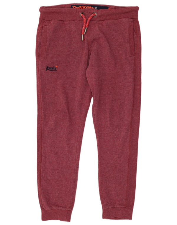 Pantaloni da tuta da uomo slim fit SUPERDRY Joggers XL in cotone bordeaux