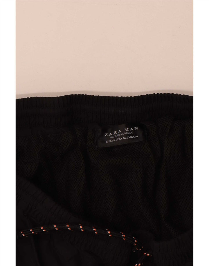 Pantaloncini sportivi da uomo Zara XL neri in poliestere