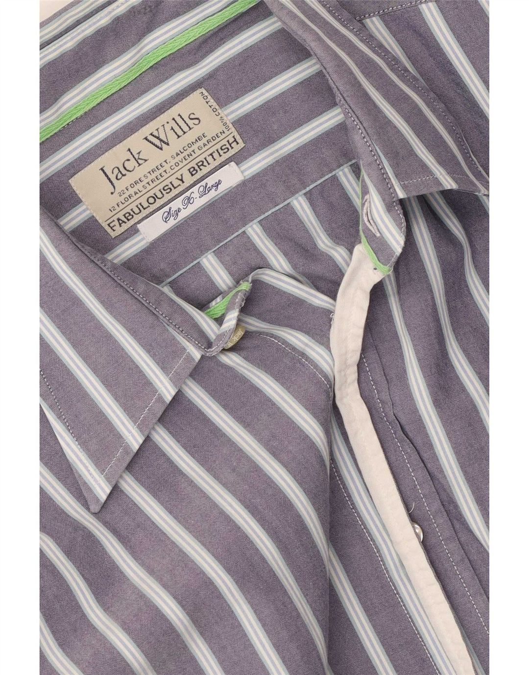 Camicia da uomo Jack Wills XL in cotone a righe blu
