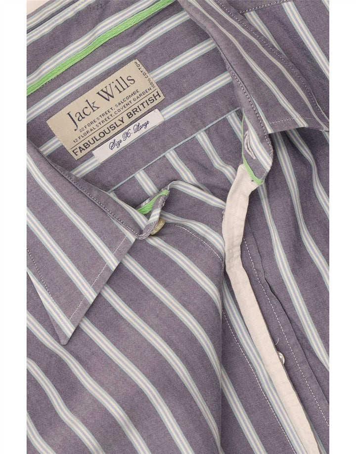 Camicia da uomo Jack Wills XL in cotone a righe blu