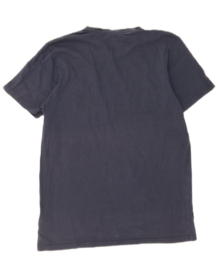 T-shirt grafica da uomo Ellesse Top in cotone blu navy medio