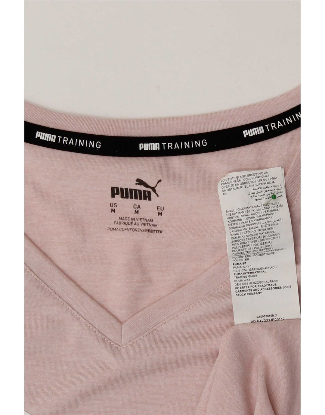 T-shirt grafica da donna Puma UK 14 poliestere rosa medio