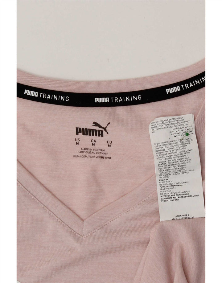 T-shirt grafica da donna Puma UK 14 poliestere rosa medio