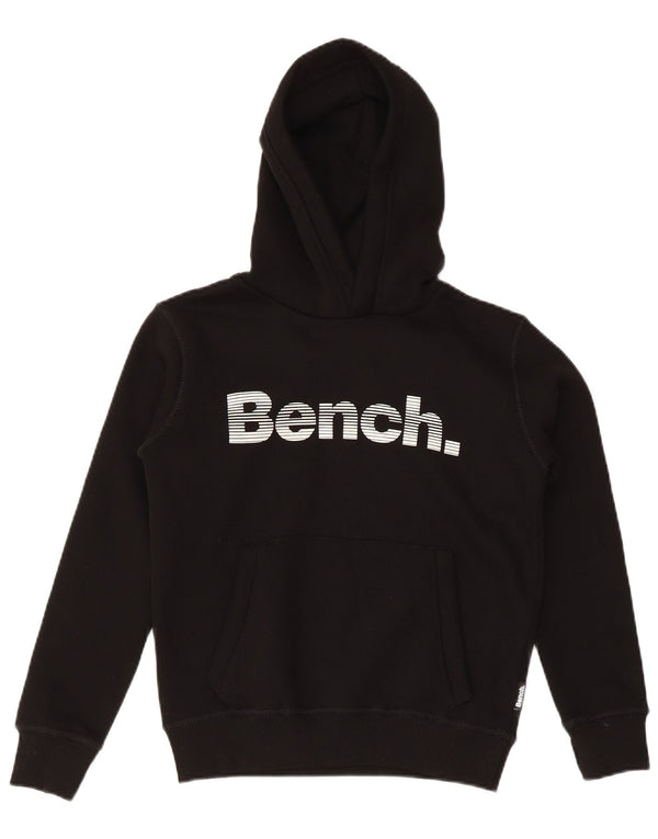 Maglione con cappuccio e vestibilità regolare grafica Bench Boys 9-10 anni in cotone nero moderno