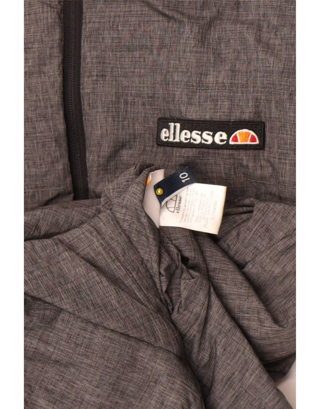 Giacca imbottita reversibile con cappuccio da donna Ellesse UK 10 piccola in nylon grigio