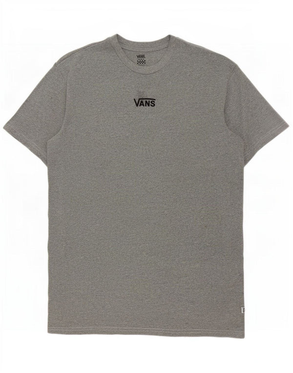 T-shirt da uomo Vans Top Small in cotone chiazzato grigio