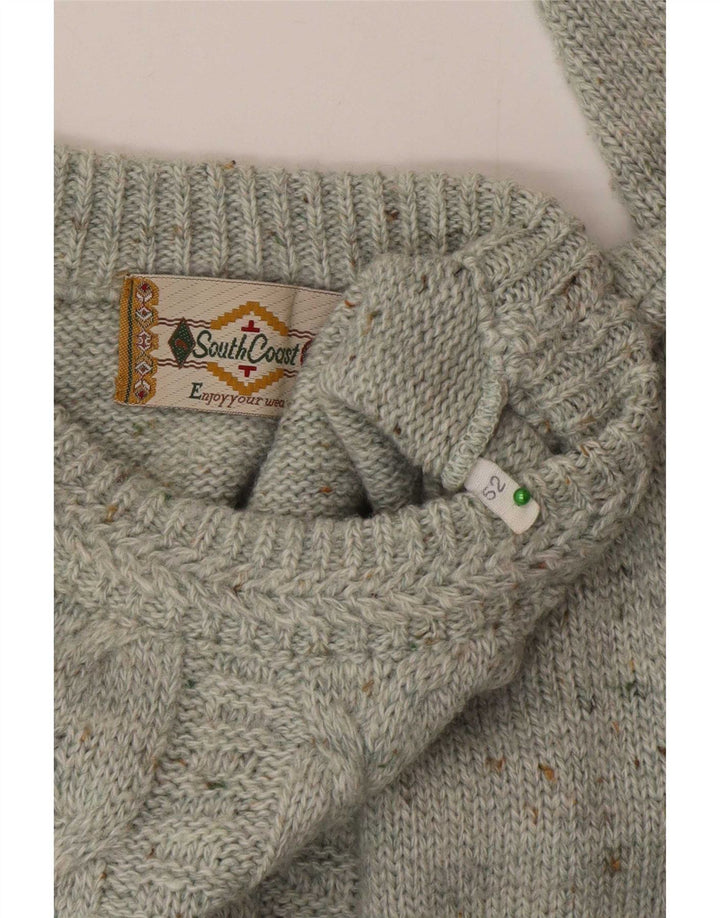 Maglione maglione girocollo da uomo South Coast IT 52 grande grigio screziato